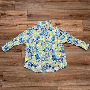 Women's Lilly Pulitzer Dedee Swing Jacket SZ Small Multi Serenity 3/4 Sleeve